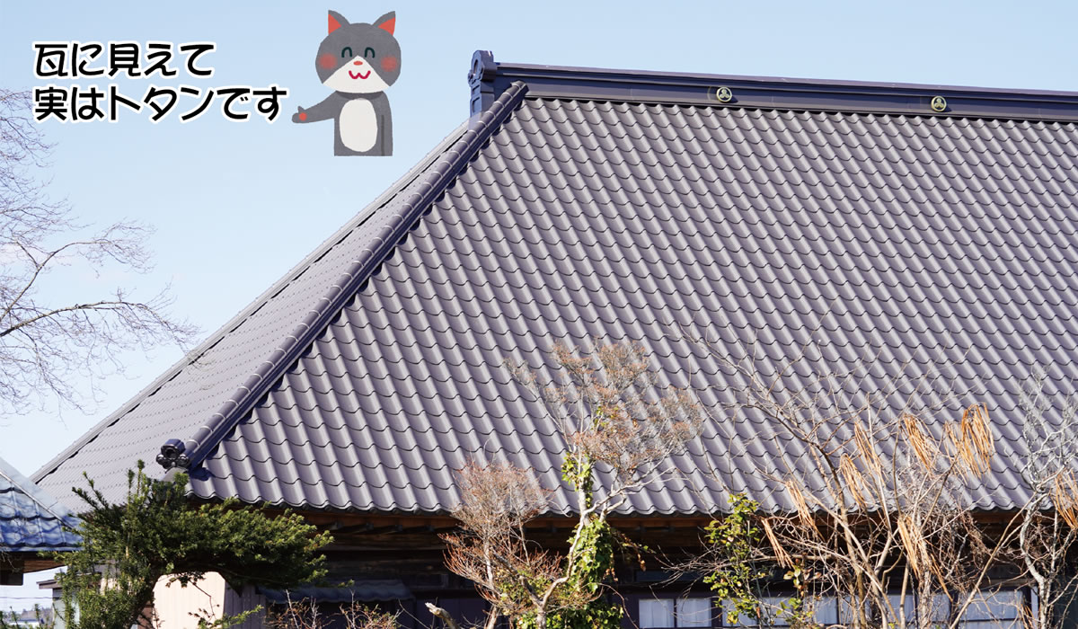 屋根を軽量化トタン屋根を使用